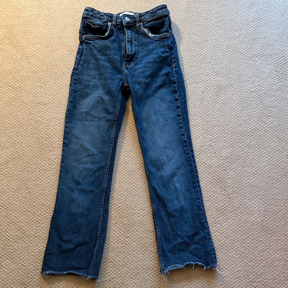 Zara Indigo Straight Leg Jeans